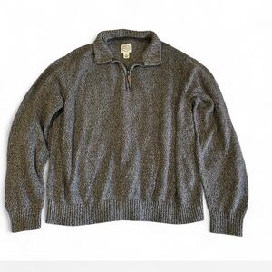 ISt. John's Bayl Quarter Zip Sweater Heavy Knit Men's XXL Pullover Vintage